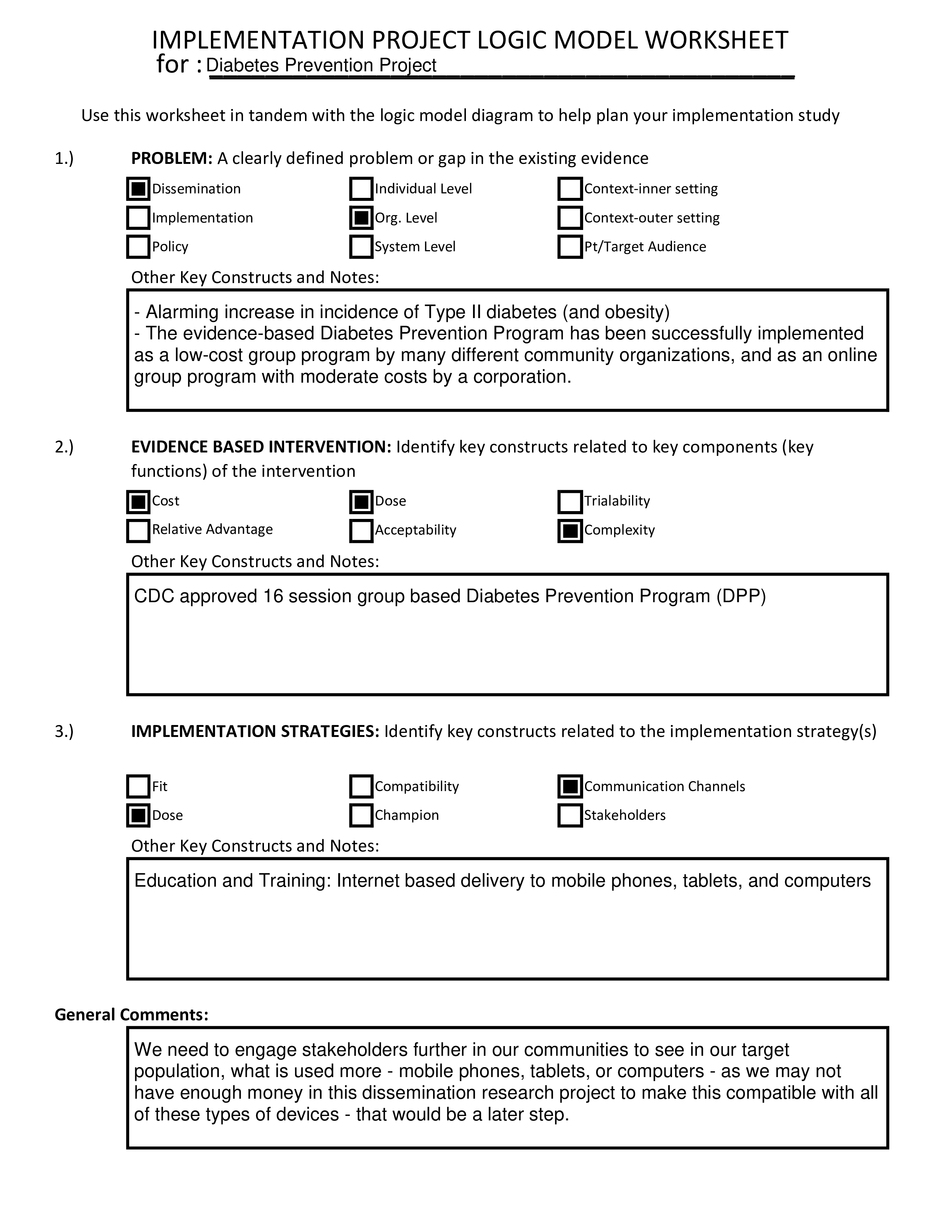 Plan – Dissemination Implementation